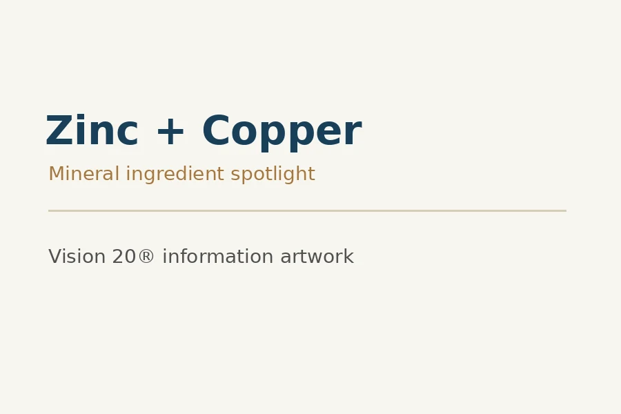 Zinc and copper ingredient spotlight for Vision 20