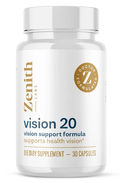 Vision 20 supplement bottle front view